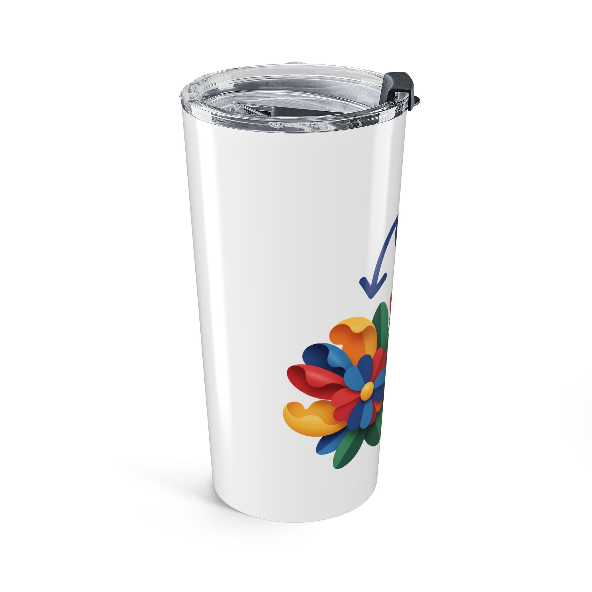 20oz Floral Customizable Tumbler – Personalized Travel Cup