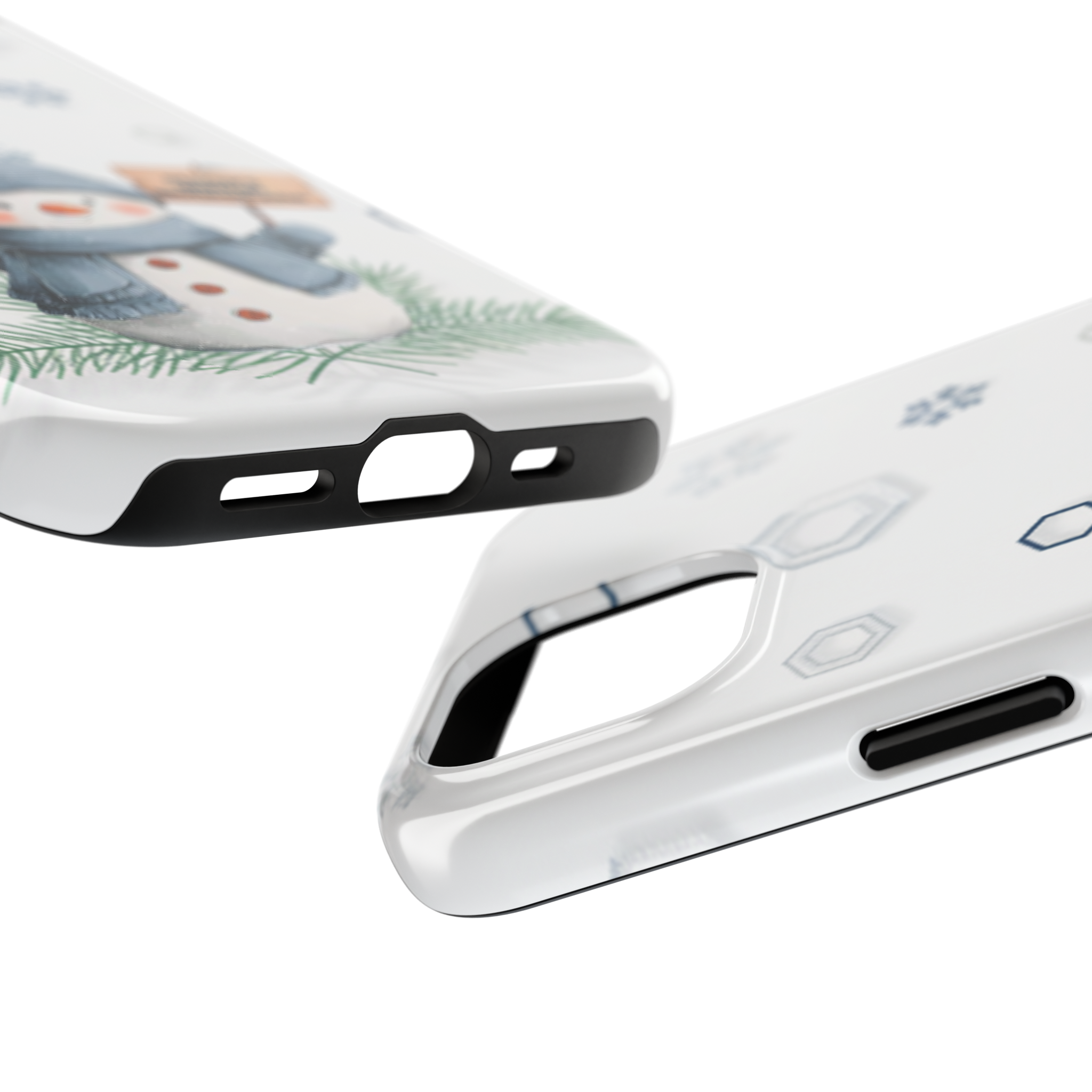 Winter Snowman Tough Phone Case — Cute Snowman "Ginger's Winter Wonderland" Holiday iPhone Cover