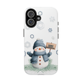Winter Snowman Tough Phone Case — Cute Snowman "Ginger's Winter Wonderland" Holiday iPhone Cover
