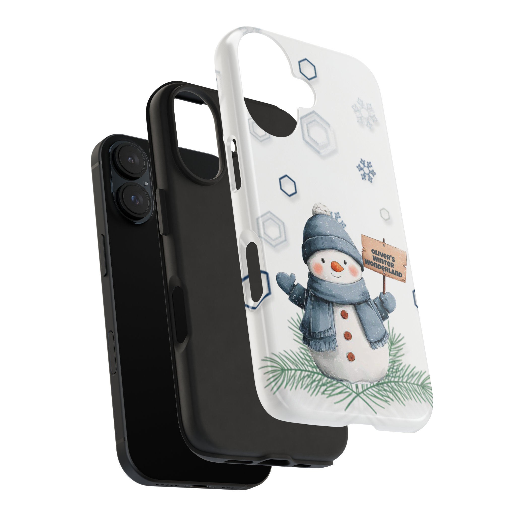 Winter Snowman Tough Phone Case — Cute Snowman "Ginger's Winter Wonderland" Holiday iPhone Cover