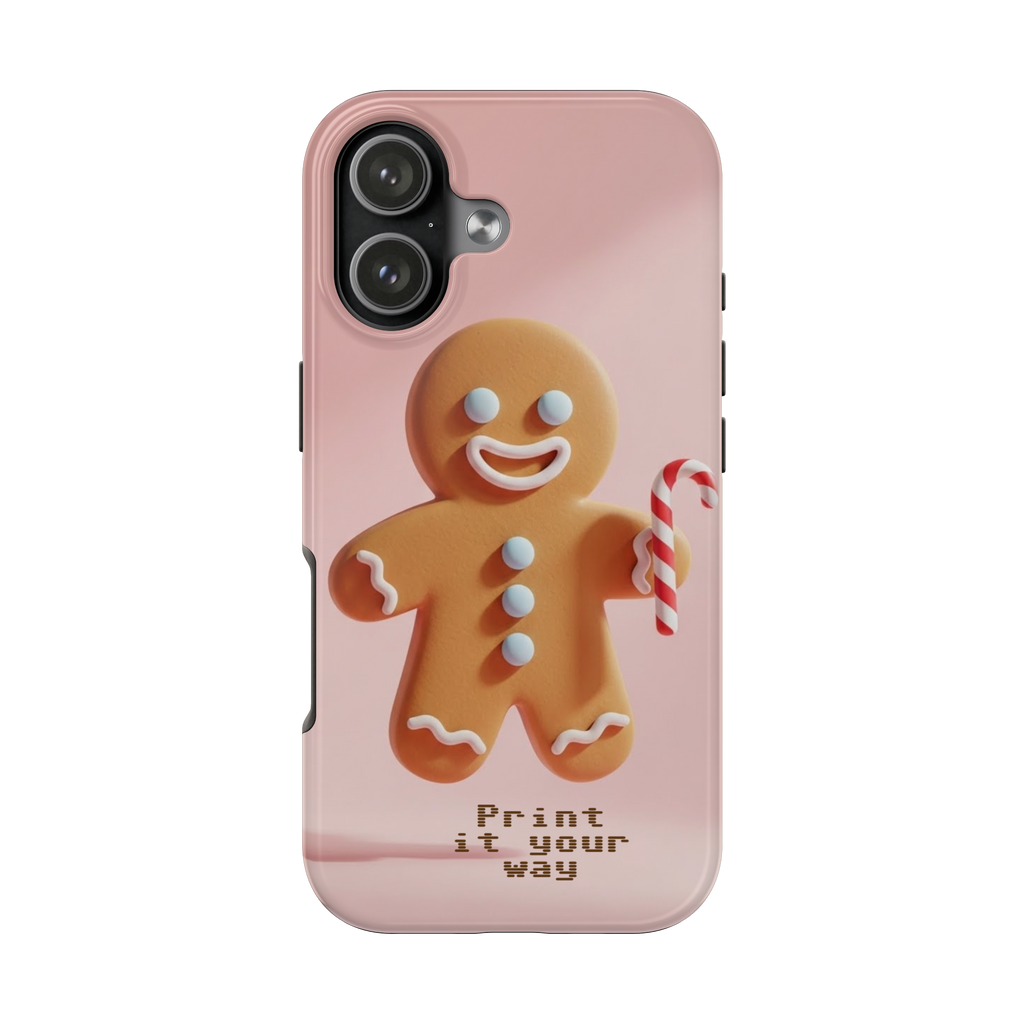 Gingerbread Candy Cane Tough Phone Case – Cute Holiday Protective Phone Cover