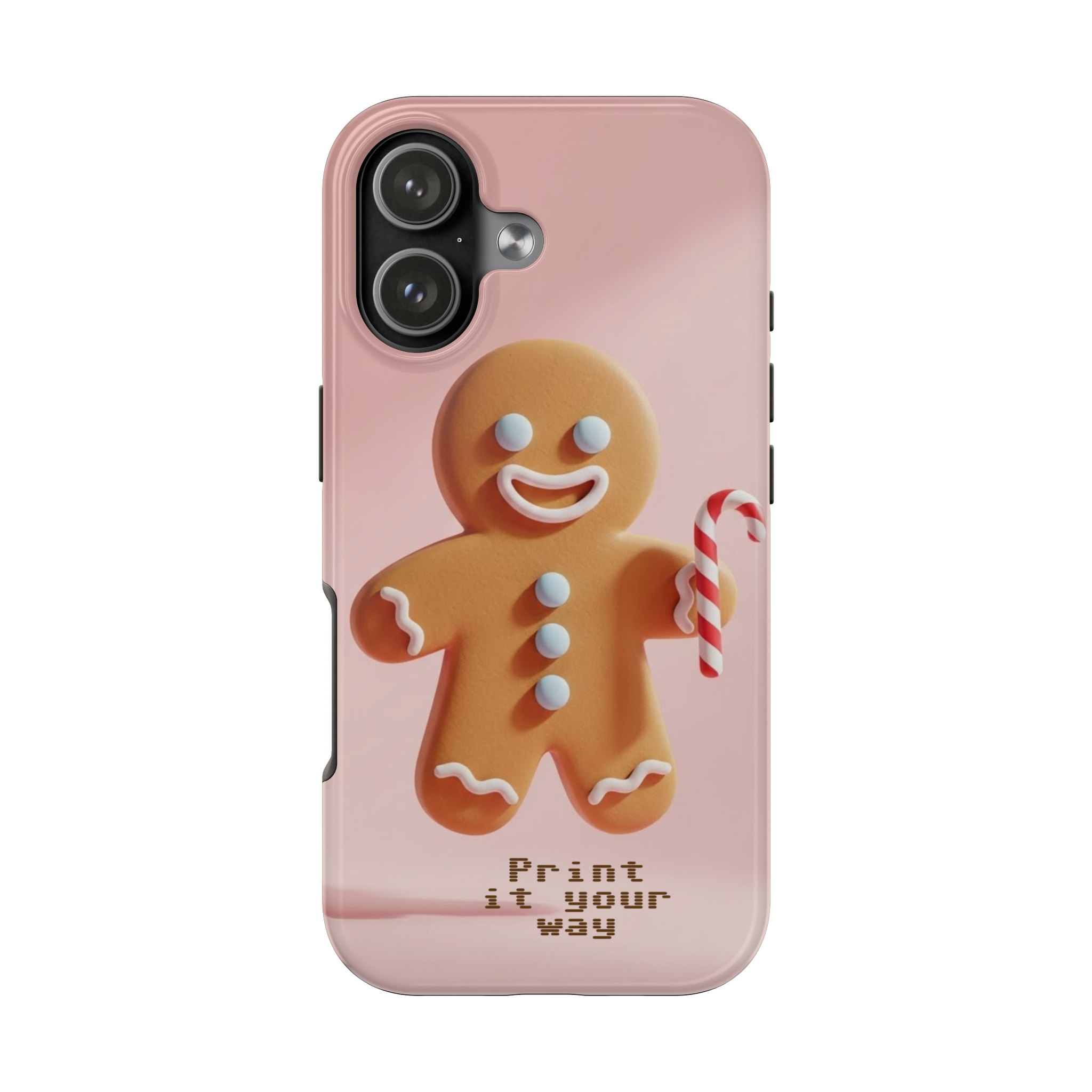 Gingerbread Candy Cane Tough Phone Case – Cute Holiday Protective Phone Cover