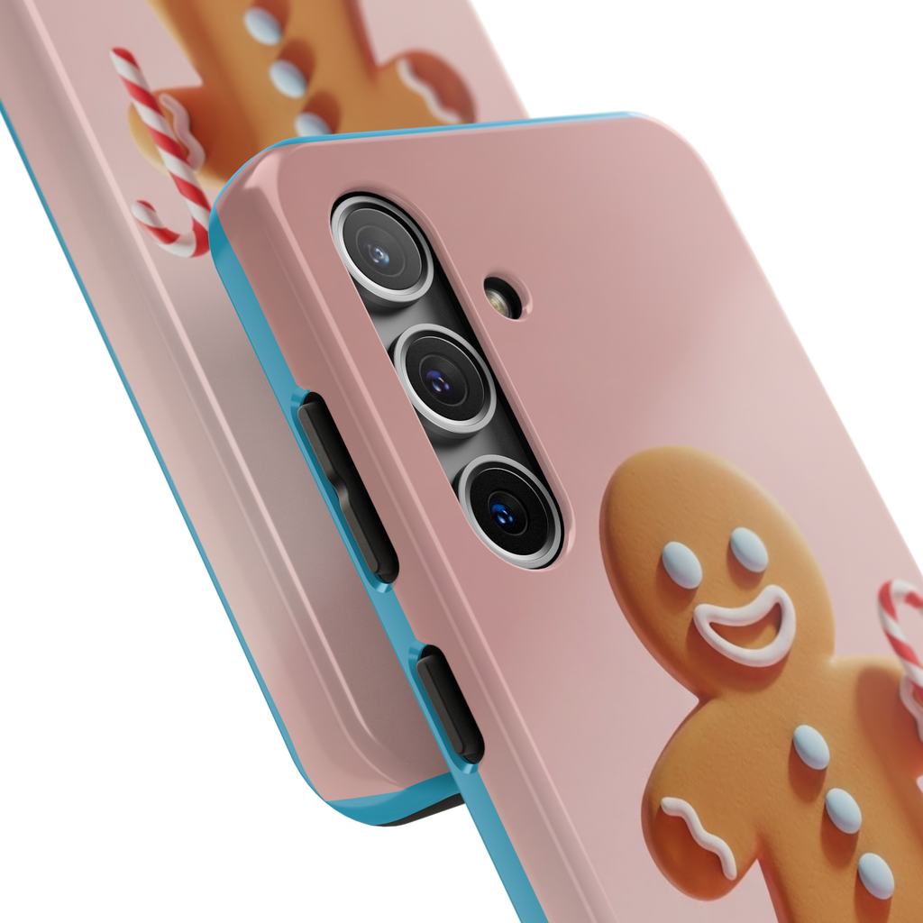 Gingerbread Candy Cane Tough Phone Case – Cute Holiday Protective Phone Cover