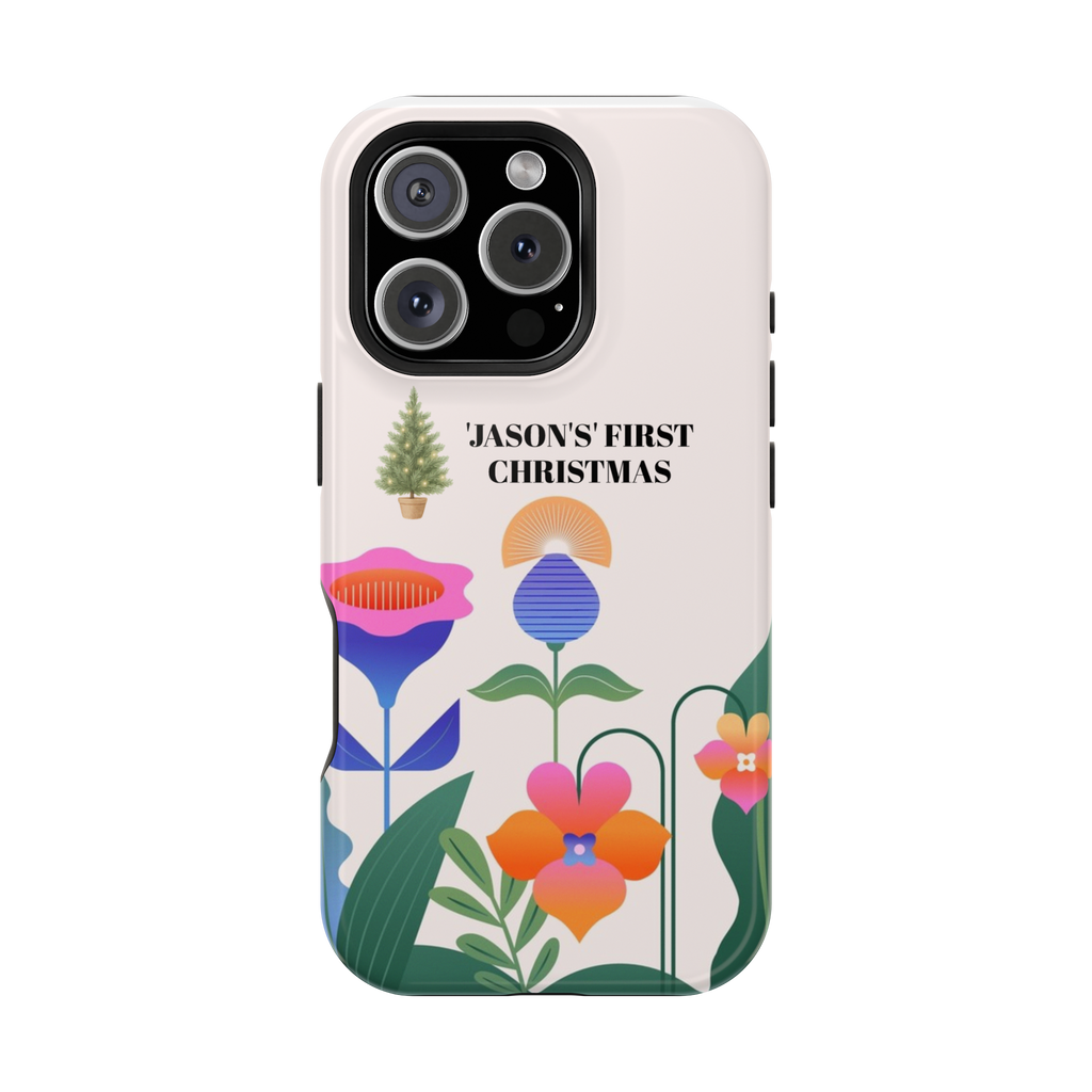 Phone Case — "Jason's First Christmas" Floral Magnetic Impact-Resistant Case