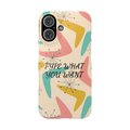 Retro Pastel Slim Phone Case — Customizable “Type What You Want” Text