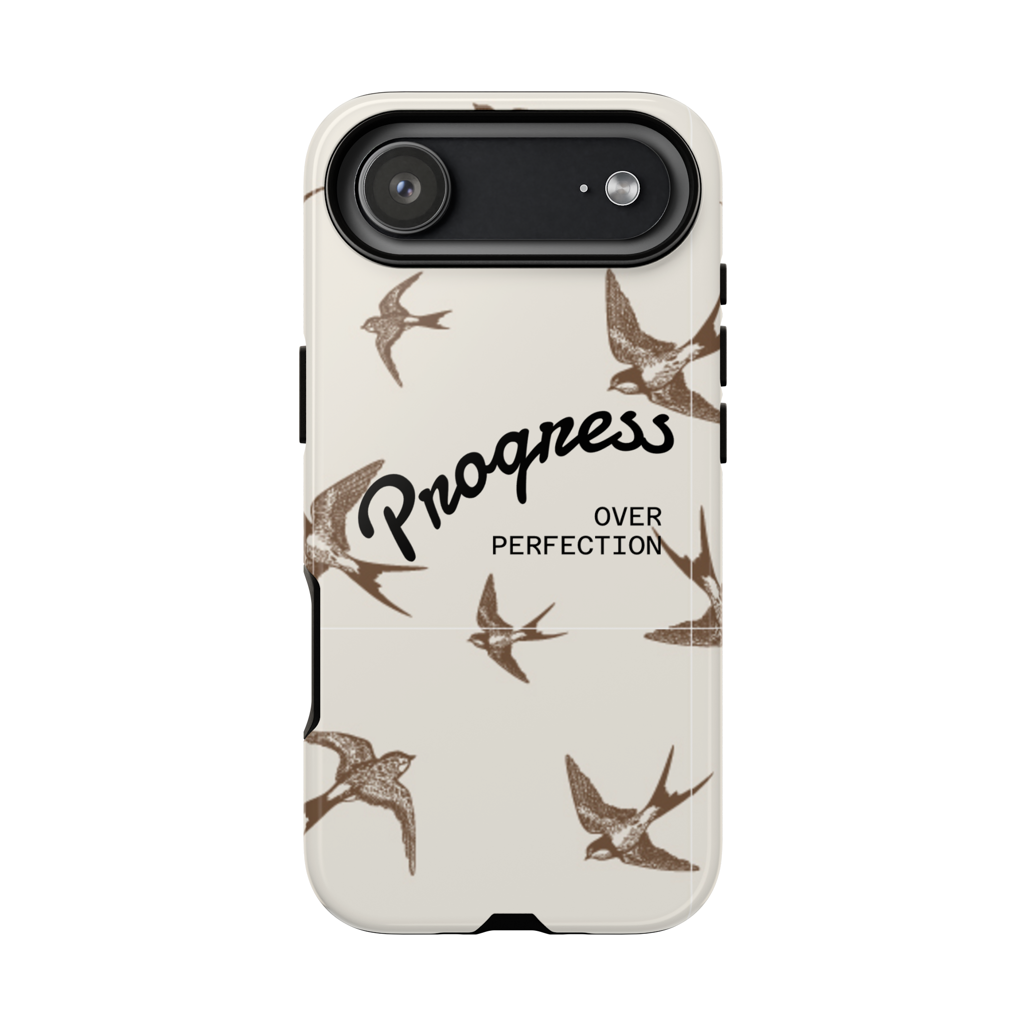 Progress Over Perfection Phone Case — Swallow Bird Protective Cover